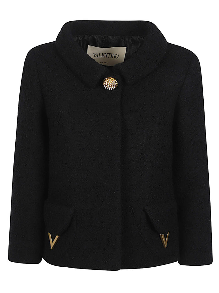 Valentino Jackets Black Polyamide Virgin Wool