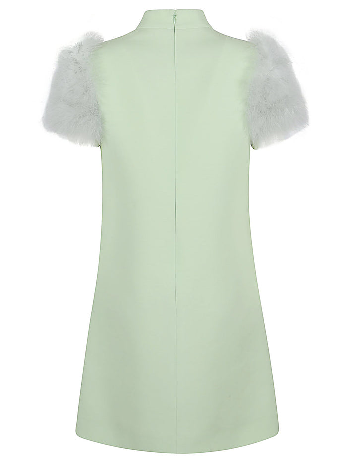 Valentino Dresses Green Silk Virgin Wool