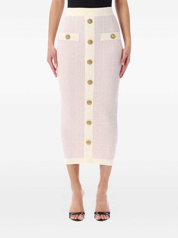 Balmain Skirts Pink Fabric