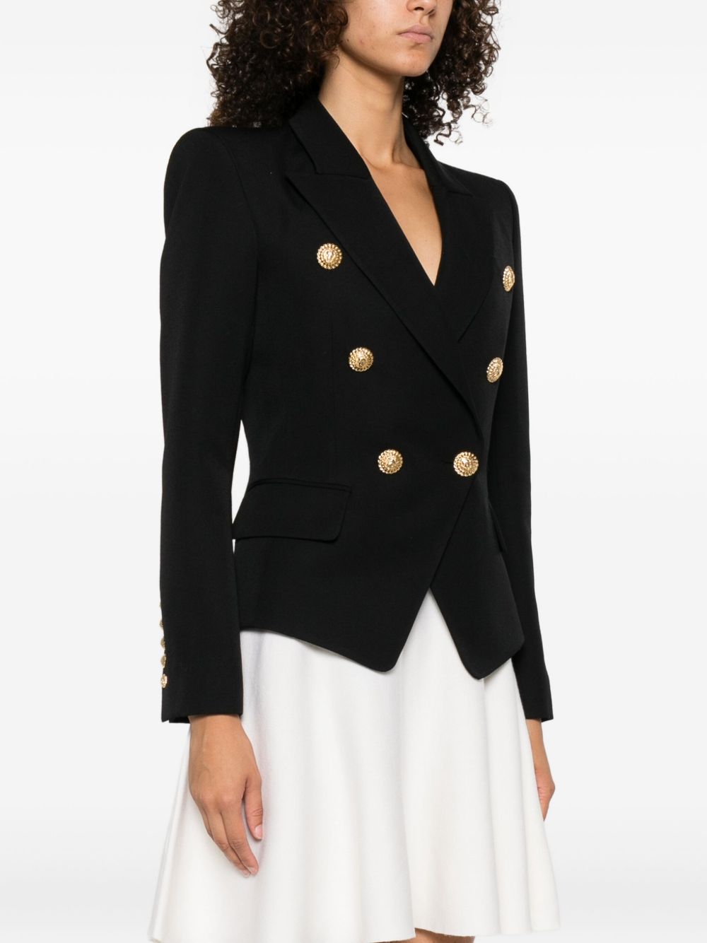 Balmain Jackets Black Virgin Wool