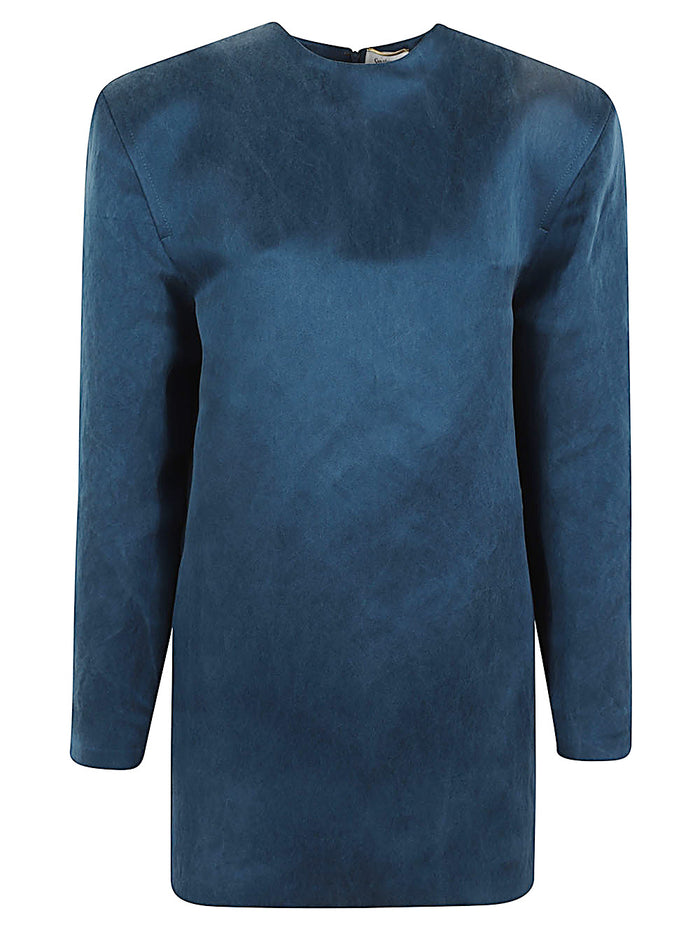Saint Laurent Dresses Blue Outer: Silk