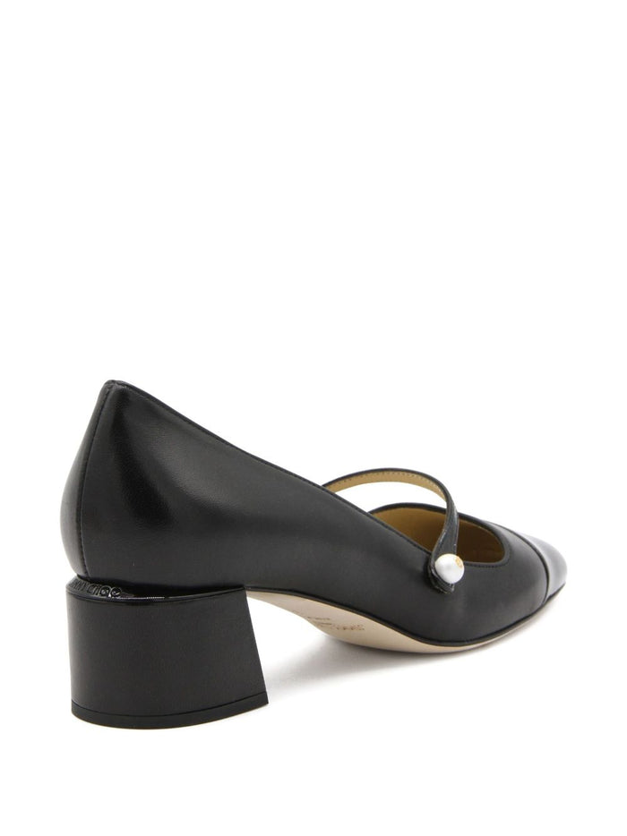 Jimmy Choo With Heel Black Leather Salpa Plastic Metal