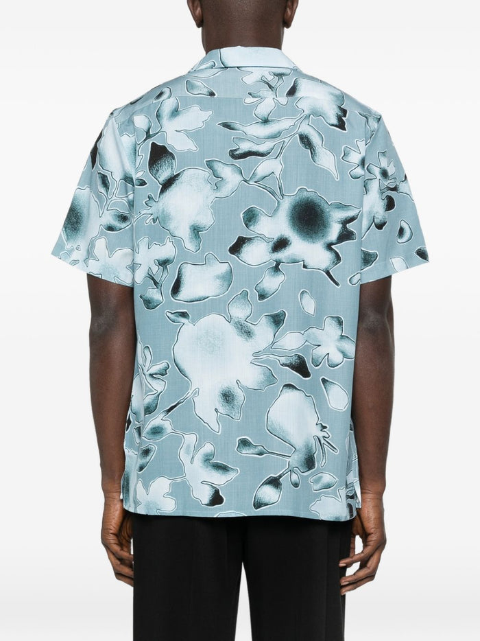 PS By Paul Smith Shirts Clear Blue Lyocell Cotton