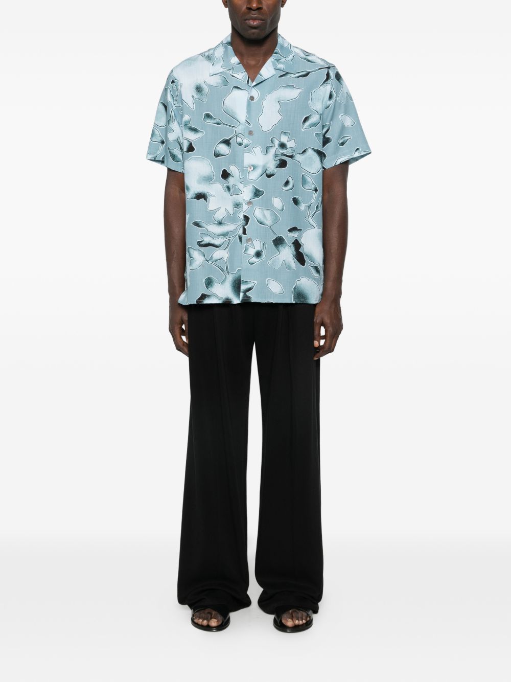 PS By Paul Smith Shirts Clear Blue Lyocell Cotton