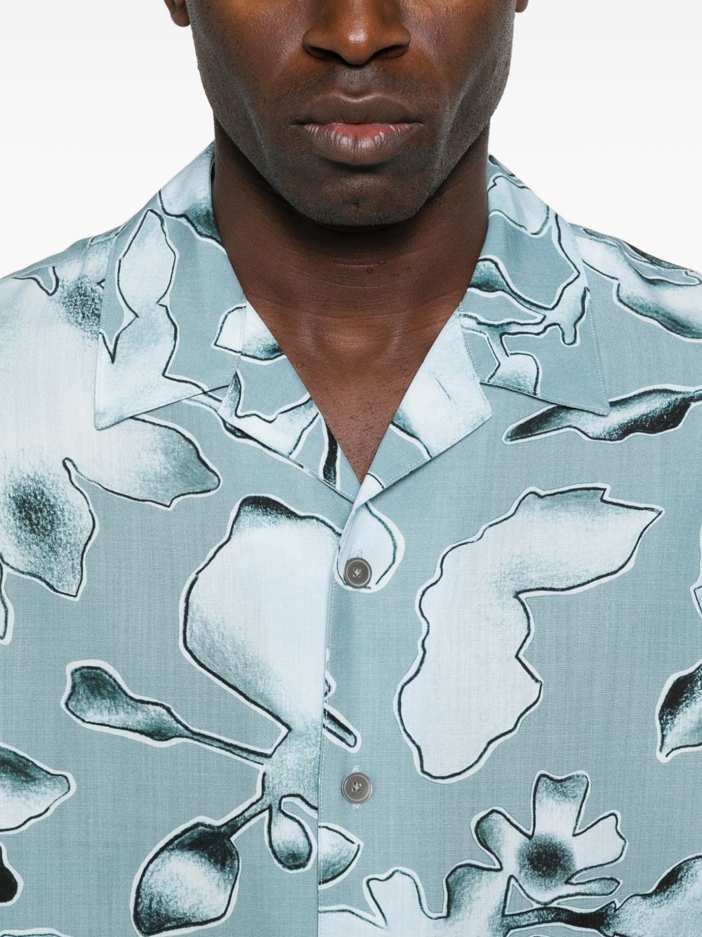 PS By Paul Smith Shirts Clear Blue Lyocell Cotton