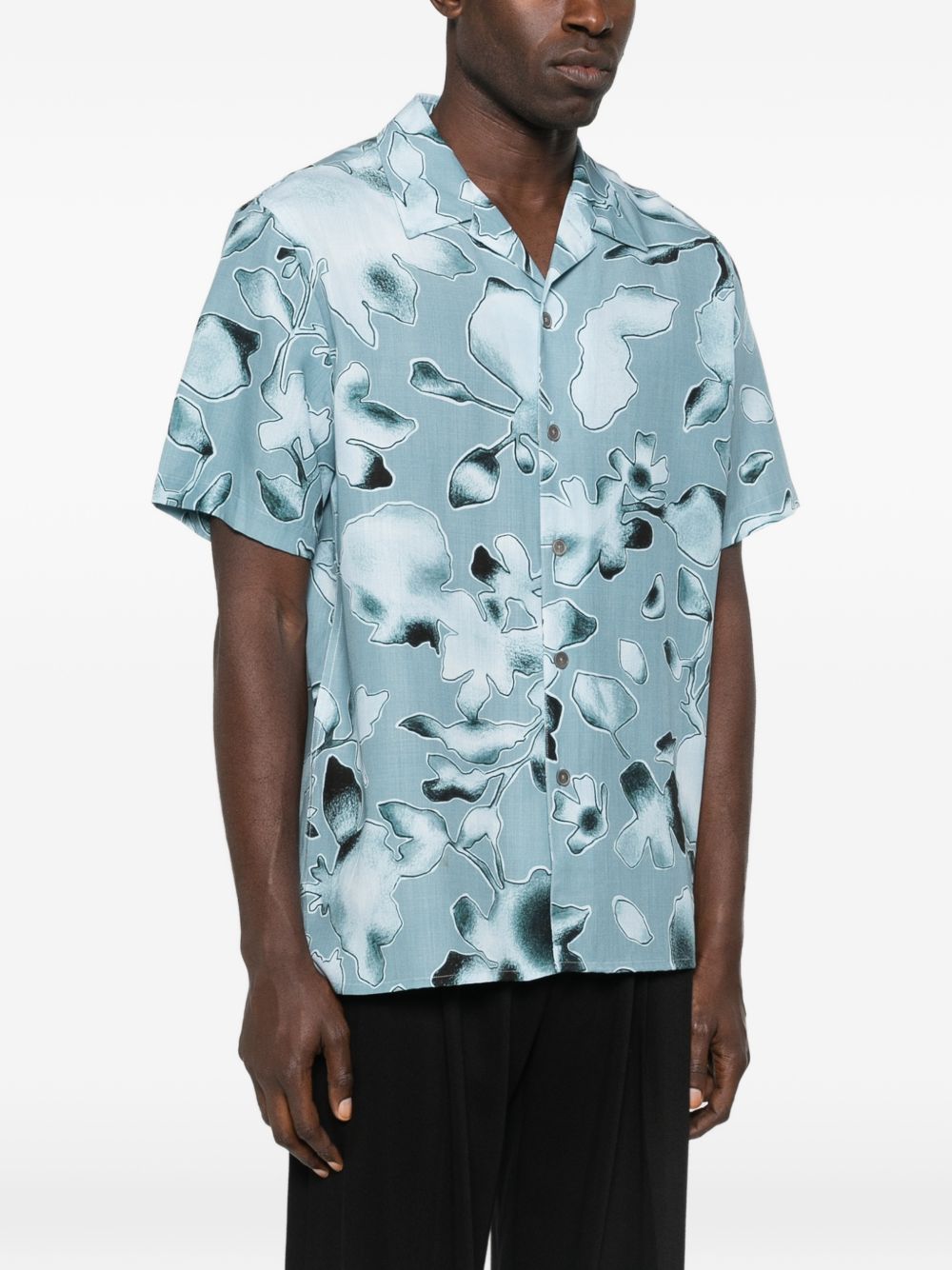 PS By Paul Smith Shirts Clear Blue Lyocell Cotton