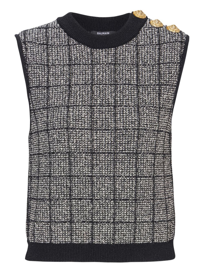 Balmain Top Black Cotton