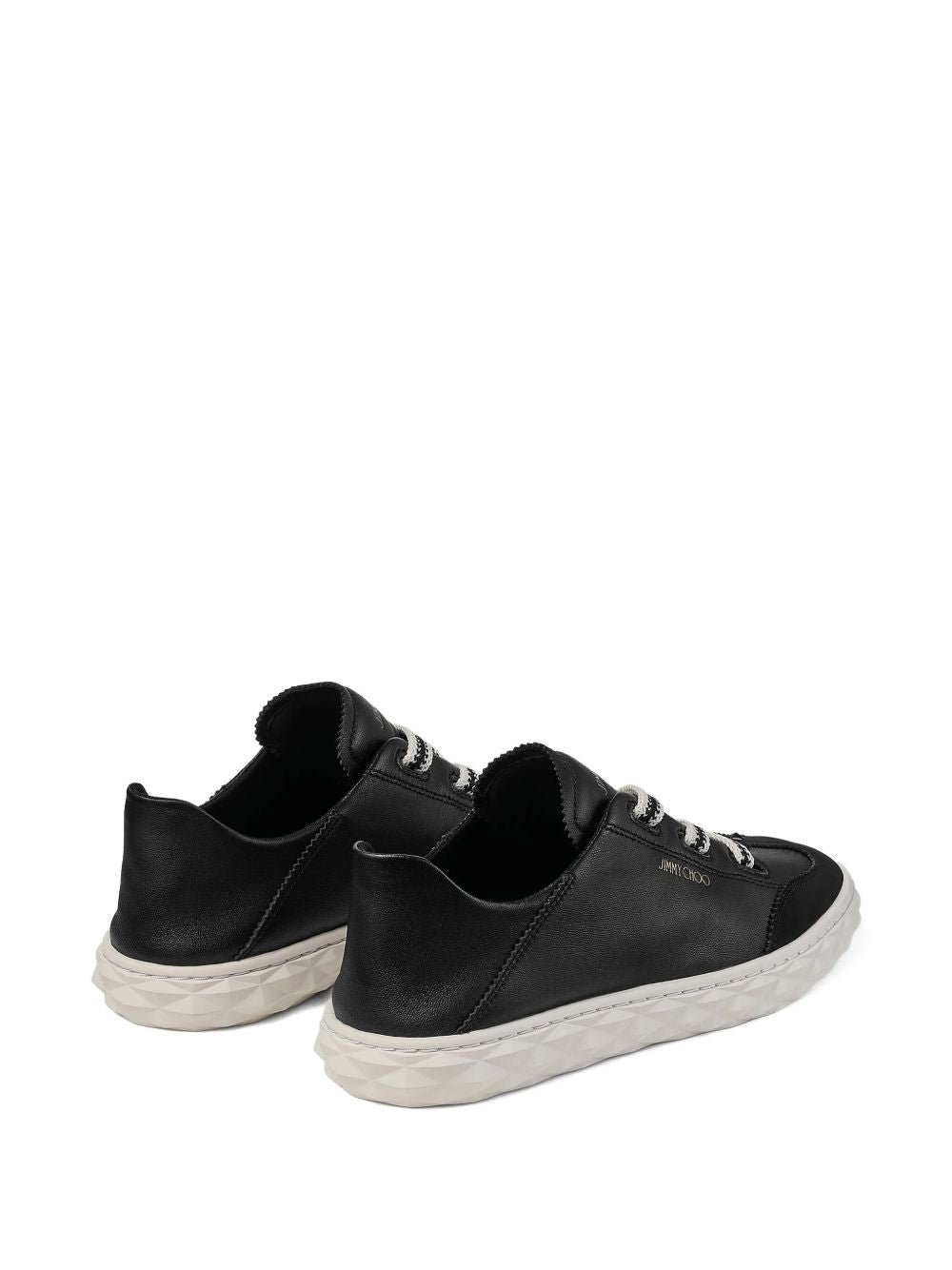 Jimmy Choo Sneakers Black Leather Textile Metal Rubber