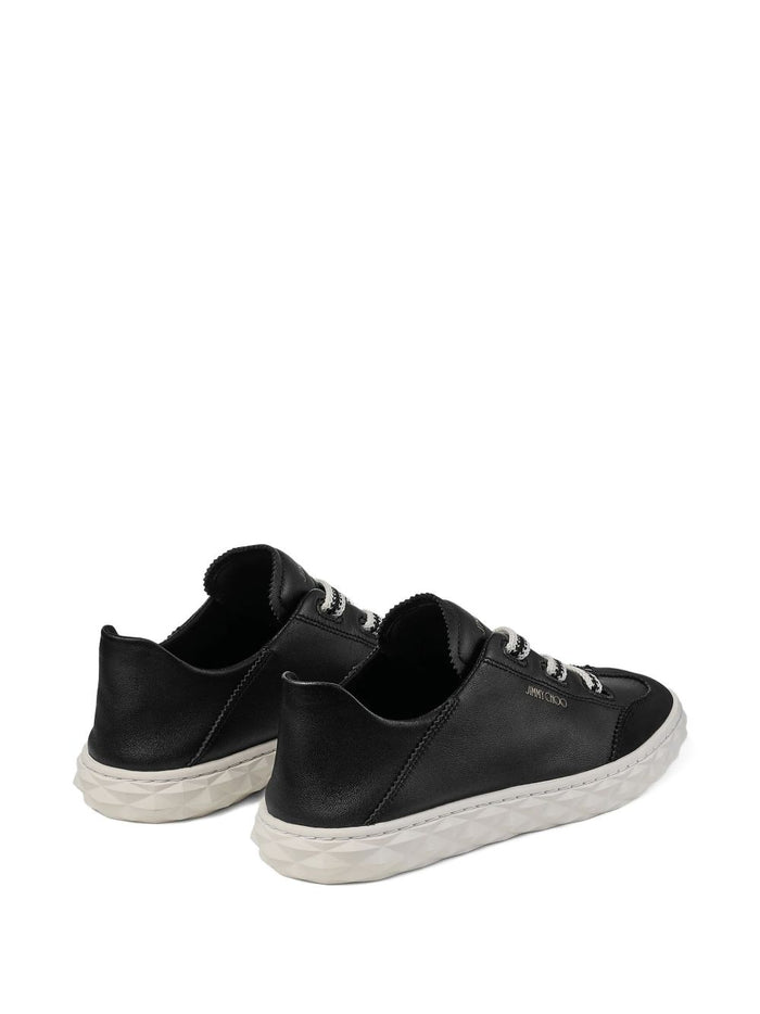 Jimmy Choo Sneakers Black Leather Textile Metal Rubber