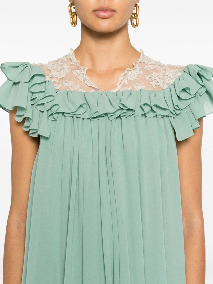 Chloè Dresses Green Silk