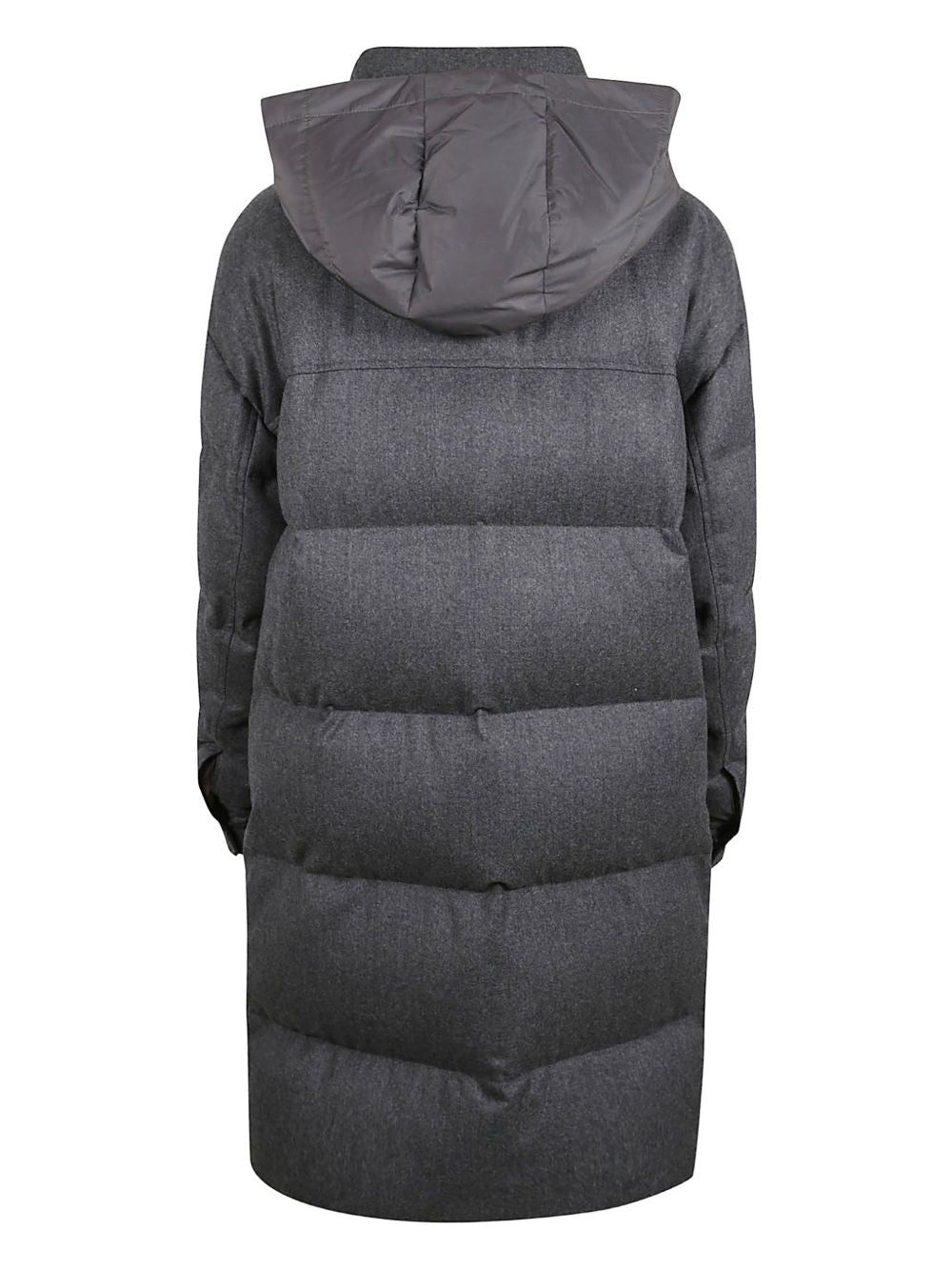 Brunello Cucinelli Coats Grigio Scuro Wool