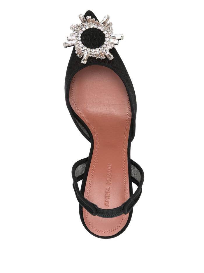 Amina Muaddi With Heel Black Polyamide