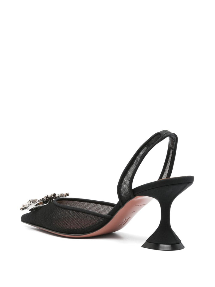 Amina Muaddi With Heel Black Polyamide