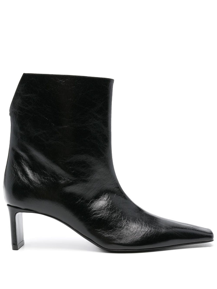 KHAITE Boots Black Patent Calf Leather