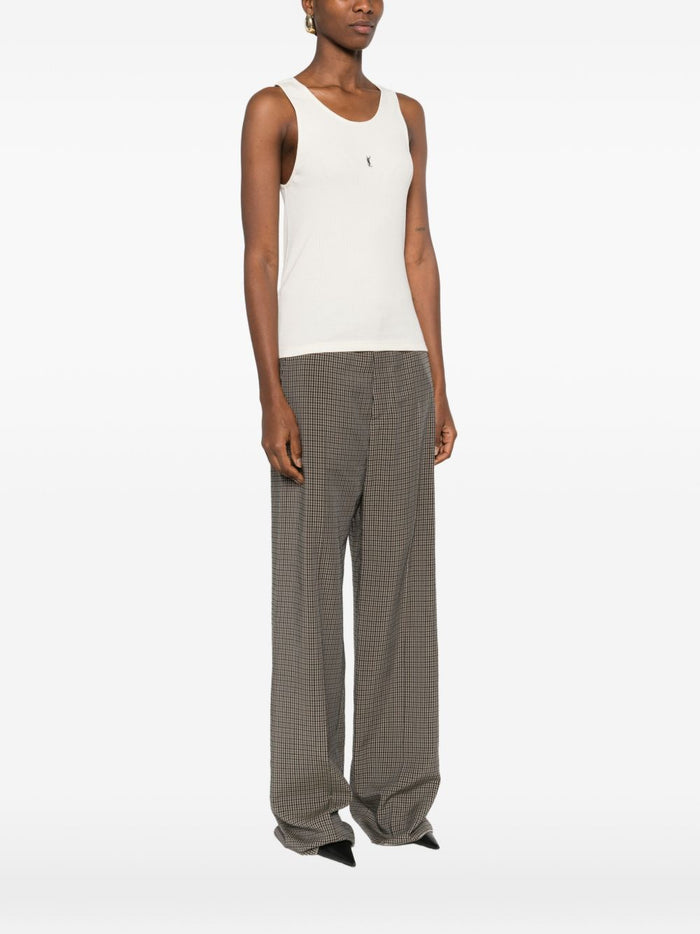 Saint Laurent Top White Cotton