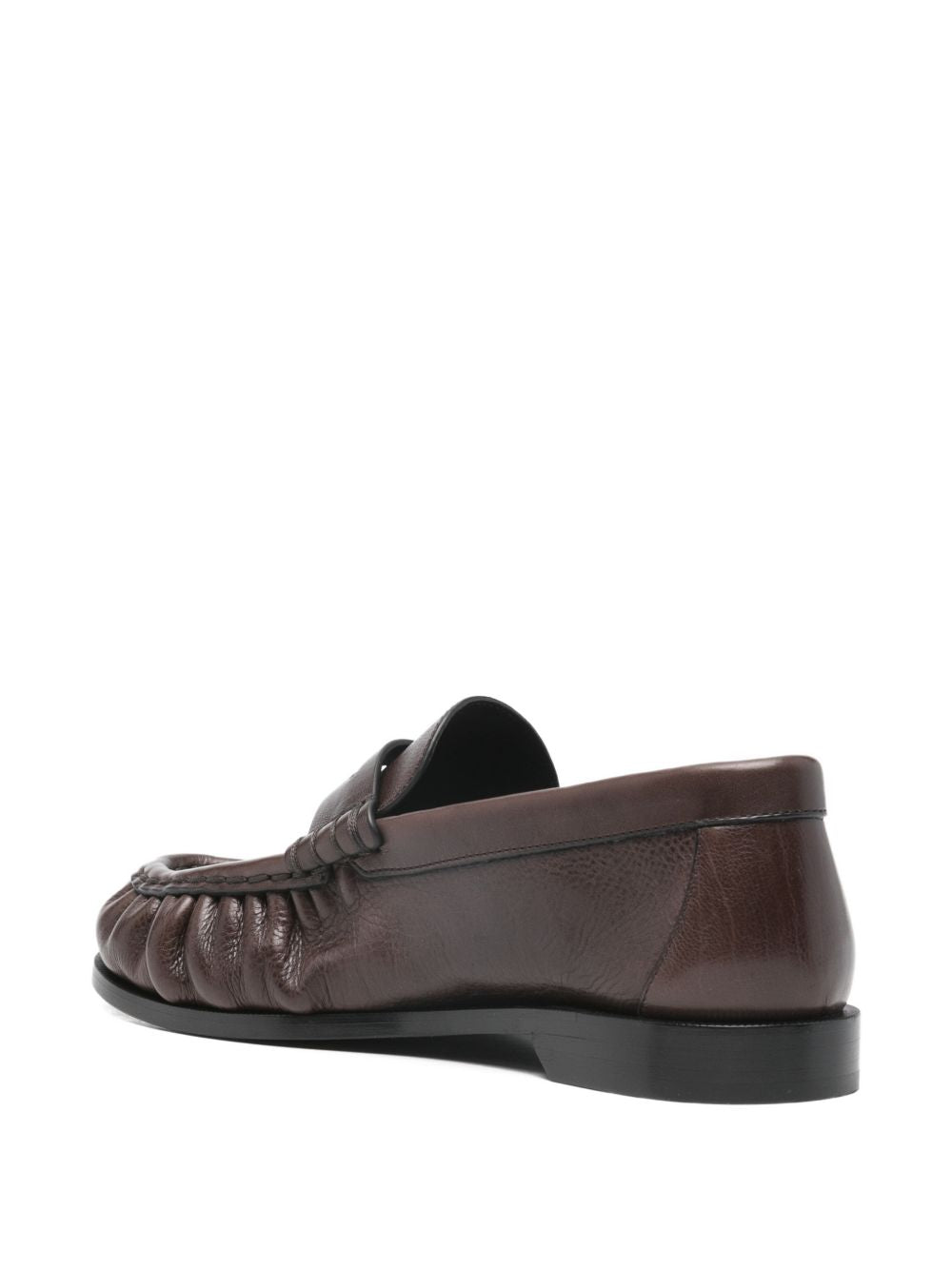 Saint Laurent Flat Shoes Brown Calf Leather