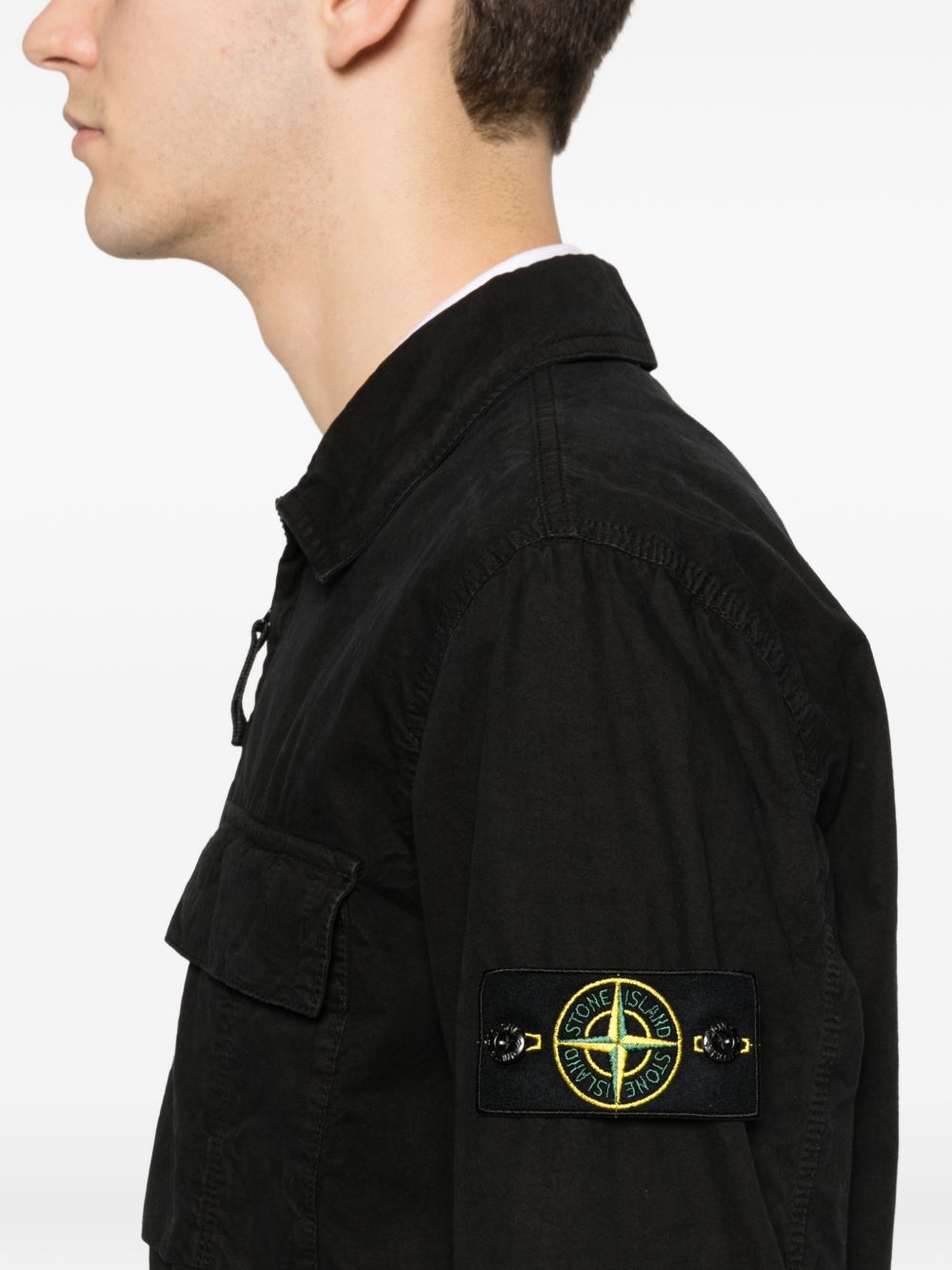 Stone Island Shirts Black Cotone
