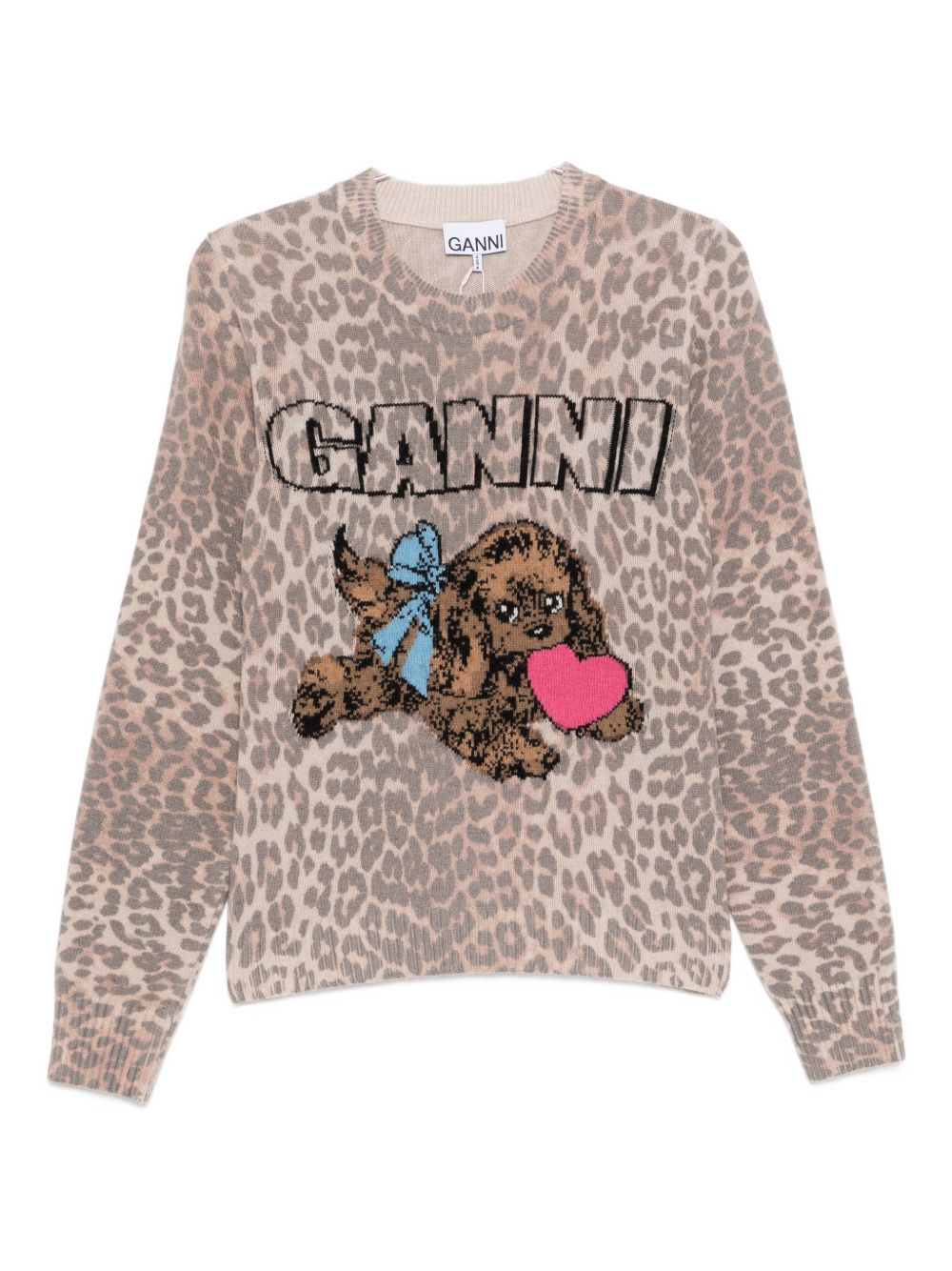 Ganni Sweaters Brown Wool