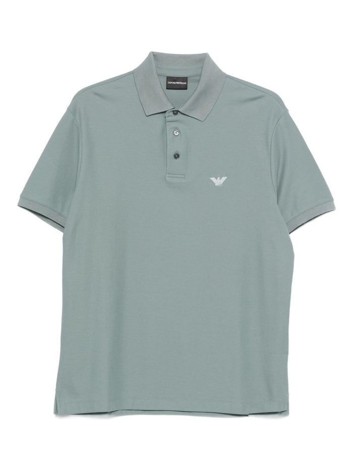 Emporio Armani T-shirts and Polos Clear Blue Cotton