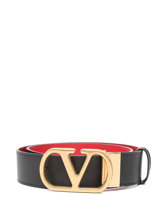 Valentino Garavani Belts Black Calf Leather