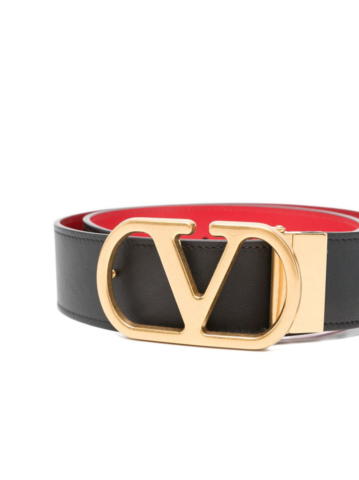 Valentino Garavani Belts Black Calf Leather