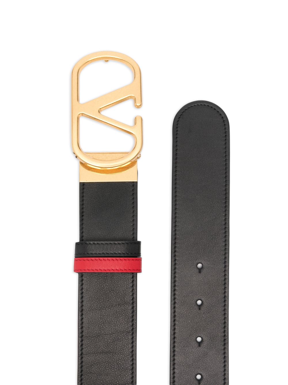 Valentino Garavani Belts Black Calf Leather
