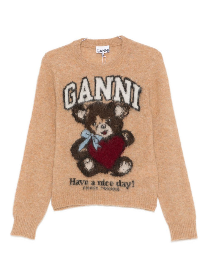Ganni Sweaters Camel Alpaca