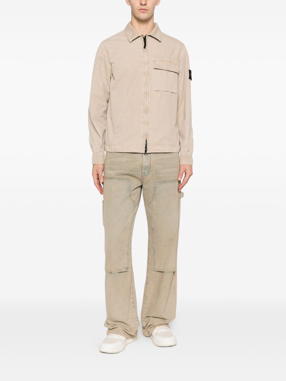 Stone Island Shirts Beige Cotone
