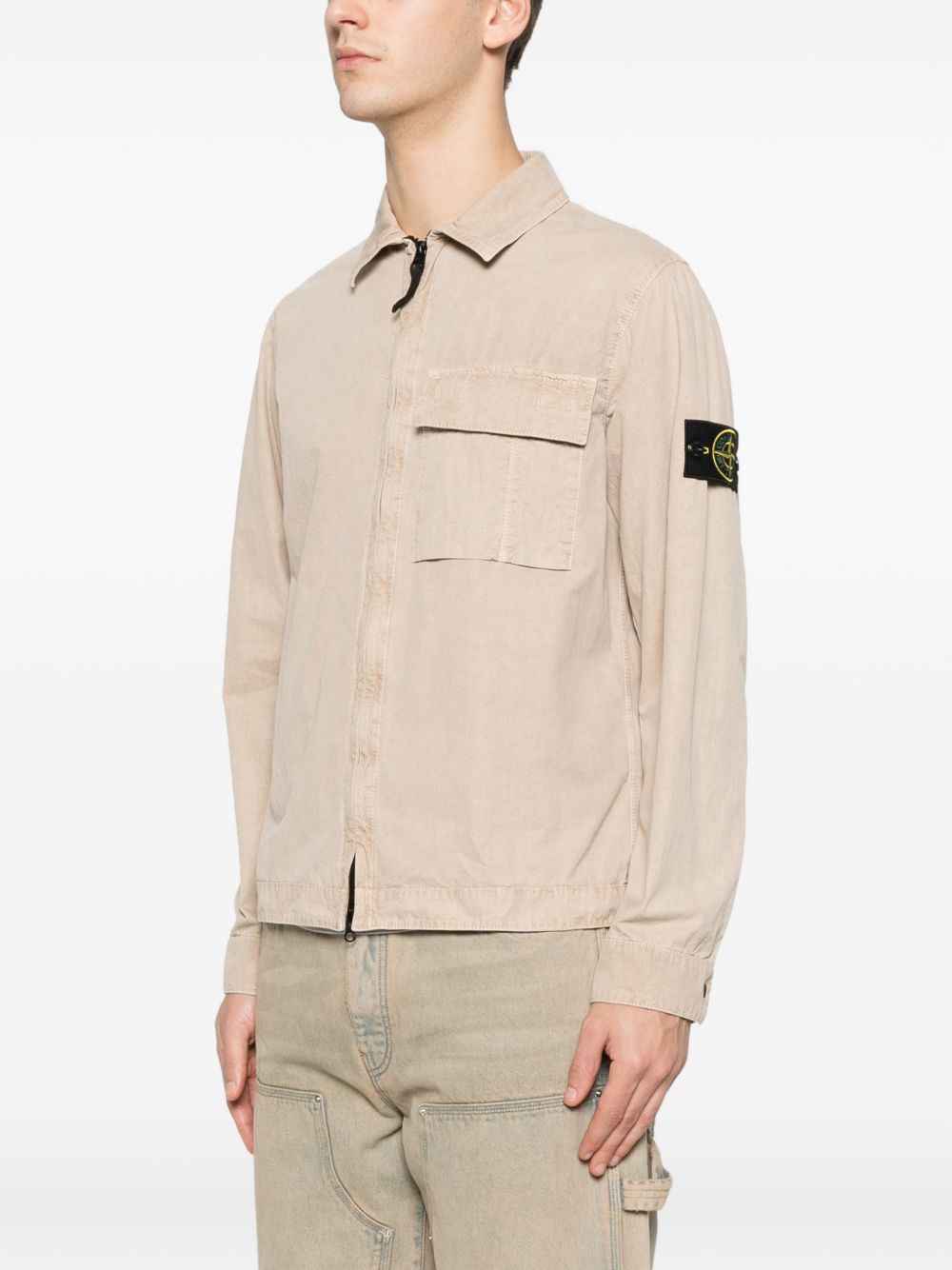 Stone Island Shirts Beige Cotone