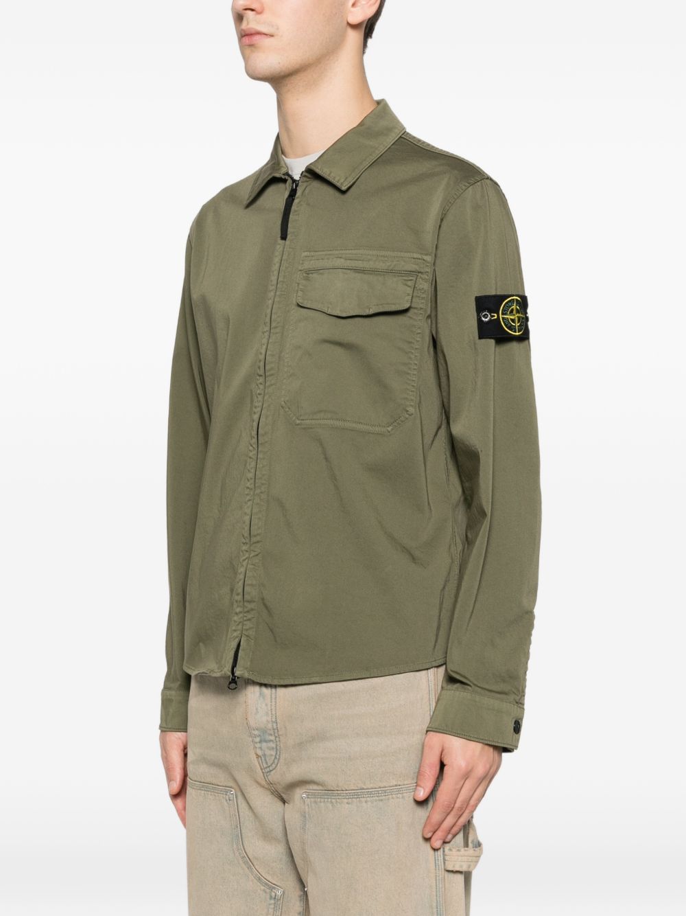 Stone Island Shirts Green Elastan