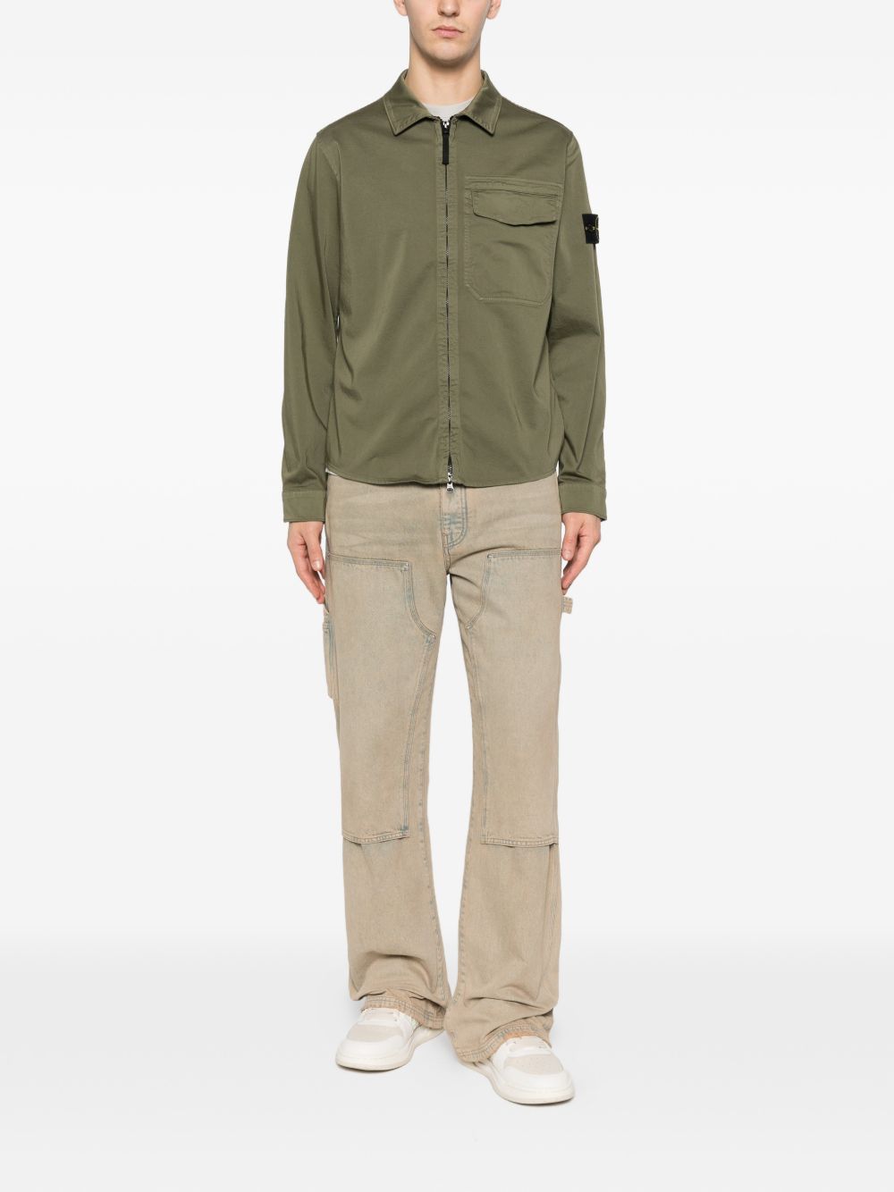 Stone Island Shirts Green Elastan