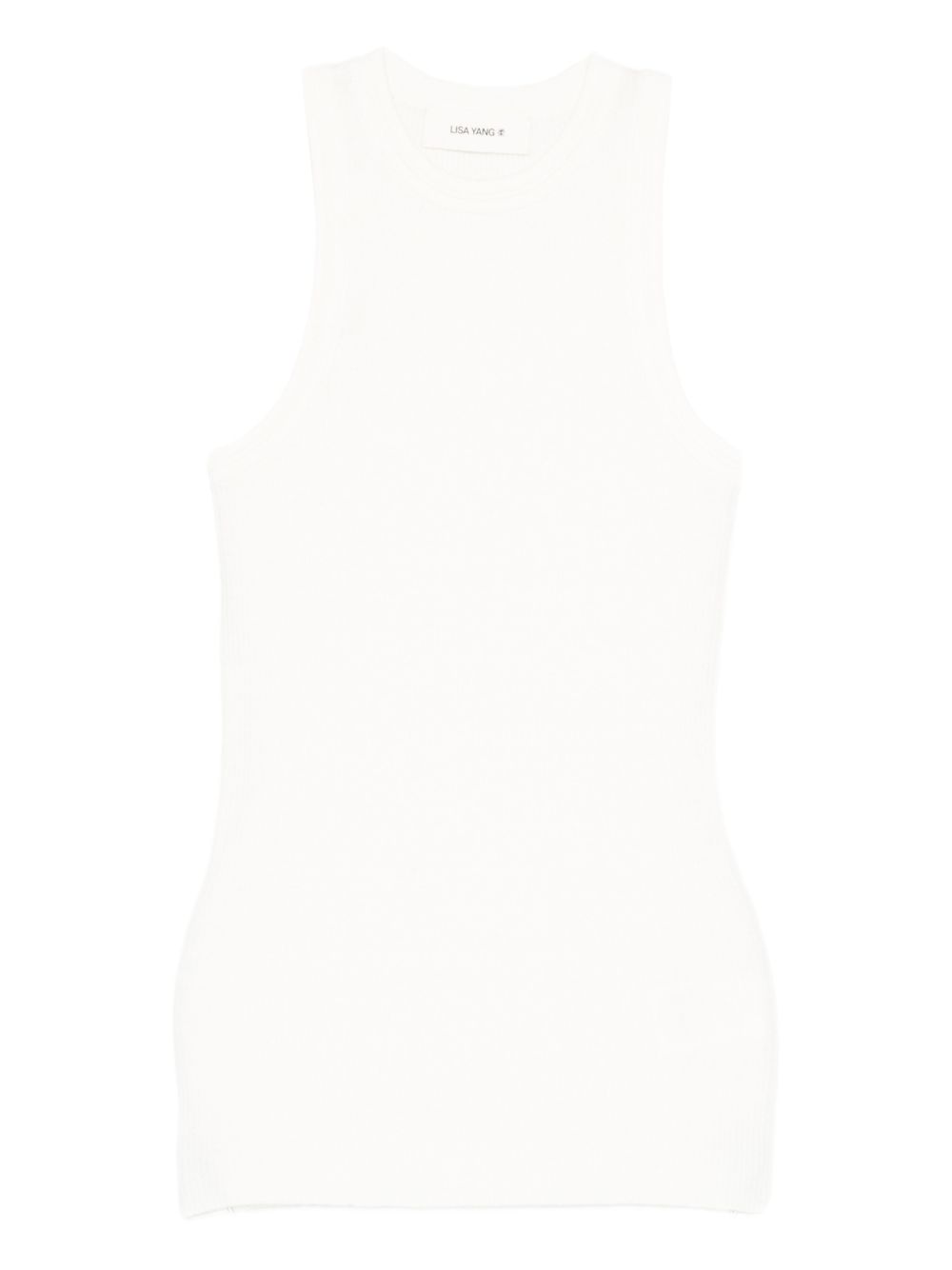LISA YANG Top White Cotton Cashmere