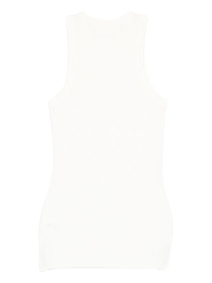 LISA YANG Top White Cotton Cashmere