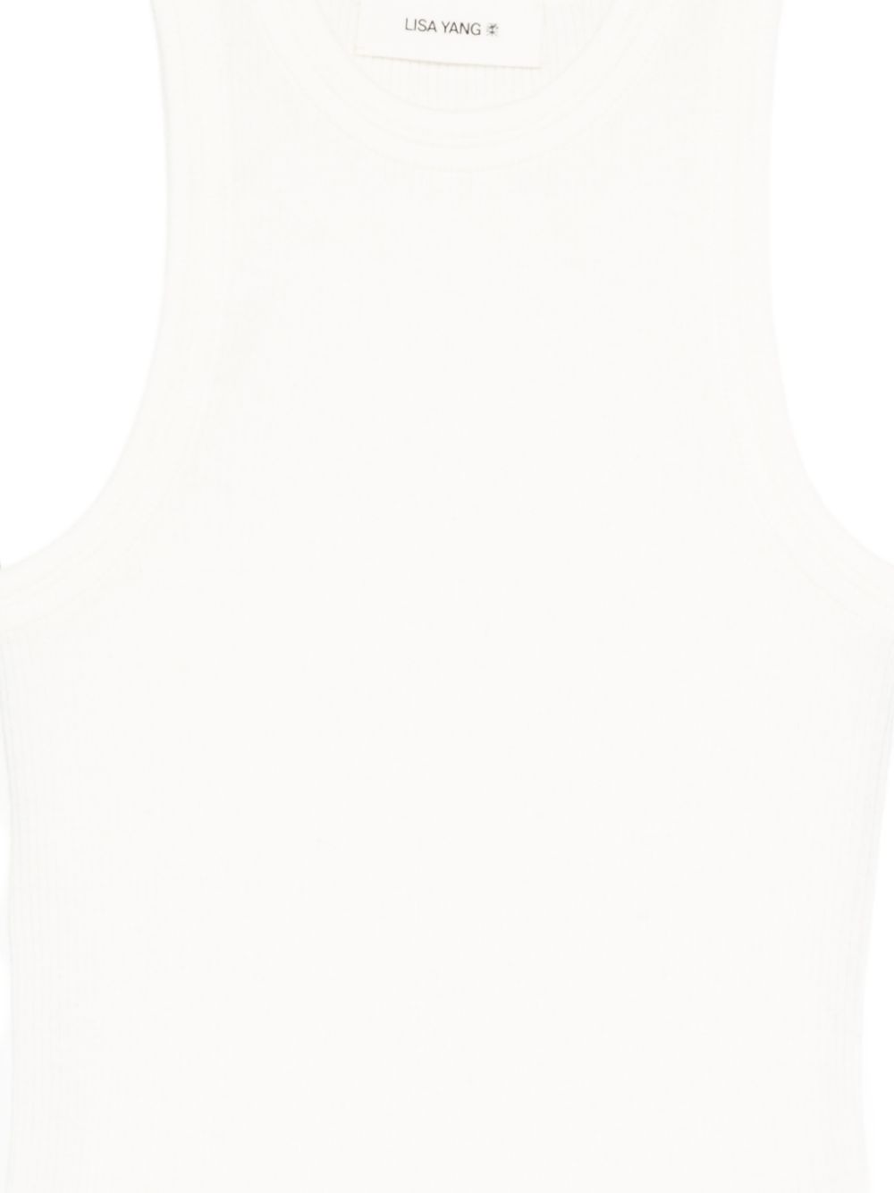 LISA YANG Top White Cotton Cashmere