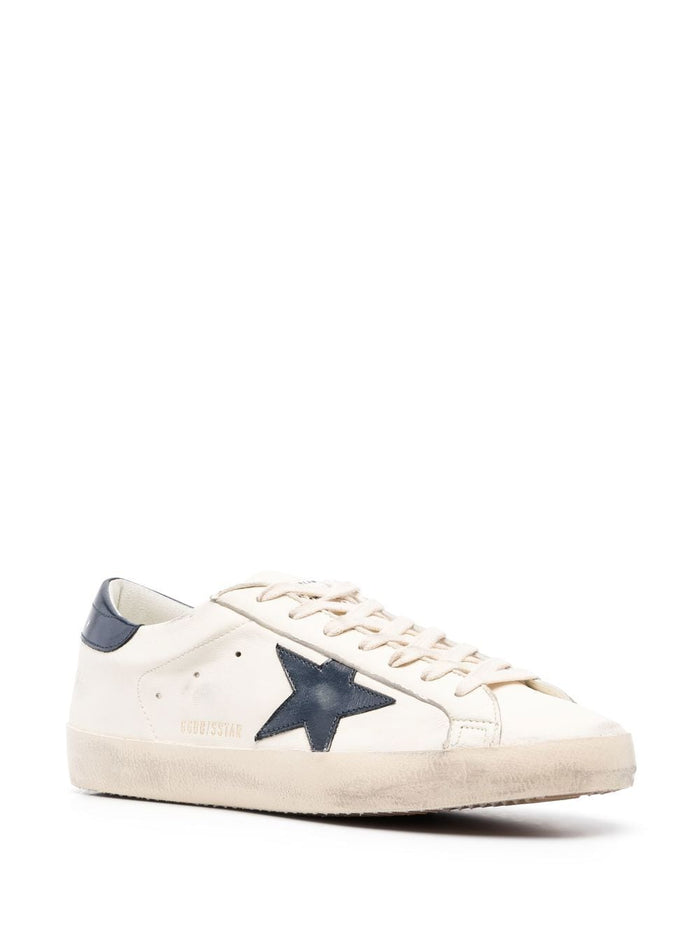 Golden Goose Sneakers Blue Calf Leather