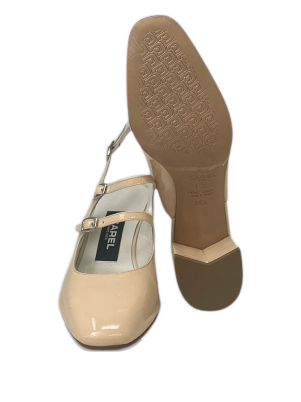 CAREL PARIS With Heel Beige Calf Patent Leather