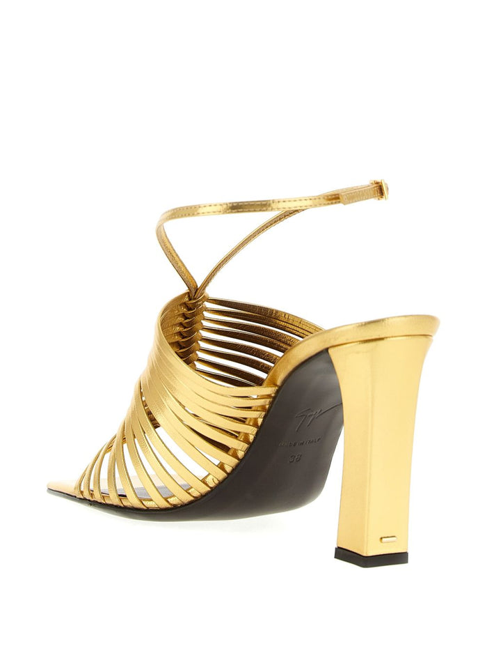 Giuseppe Zanotti Sandals Golden Leather