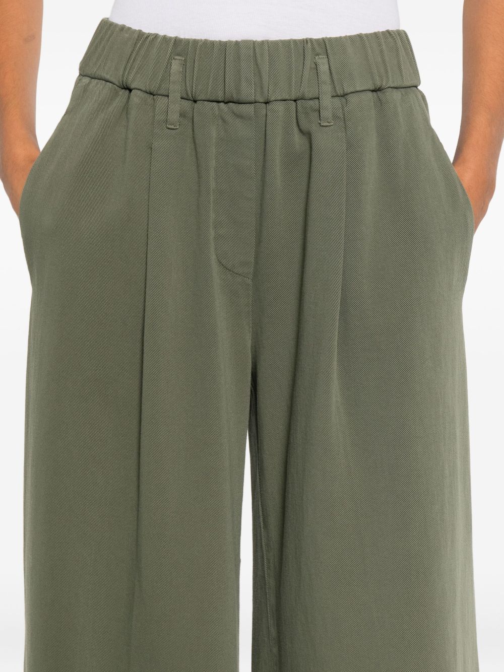 Forte Trousers Kaki Cotton