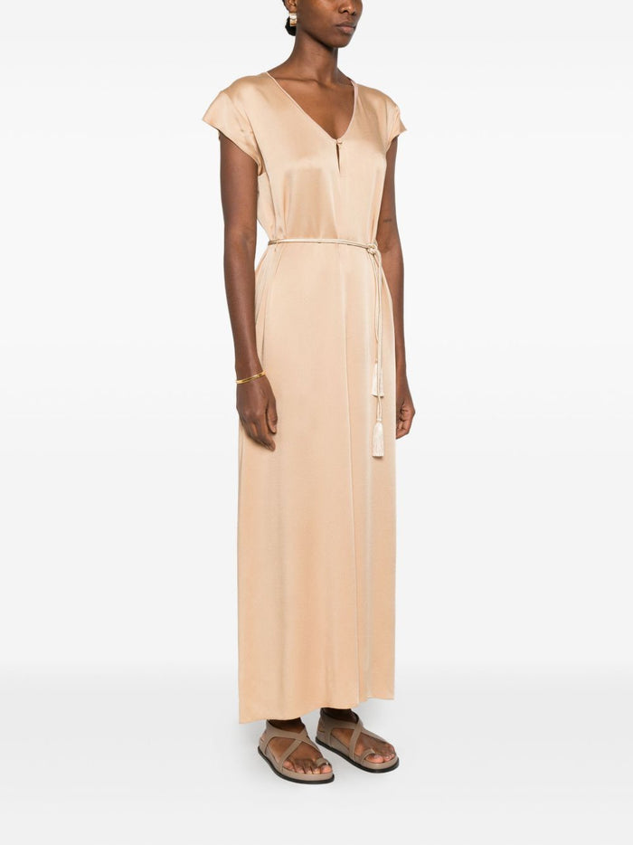Forte Dresses Beige Acrylic Viscose