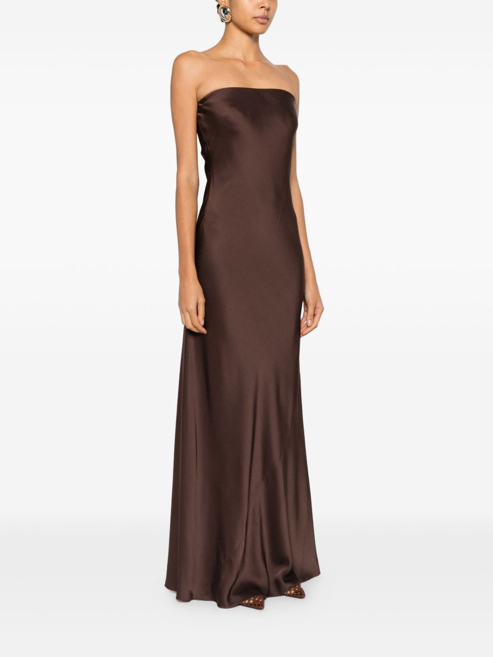 Forte Dresses Brown Acrylic Viscose