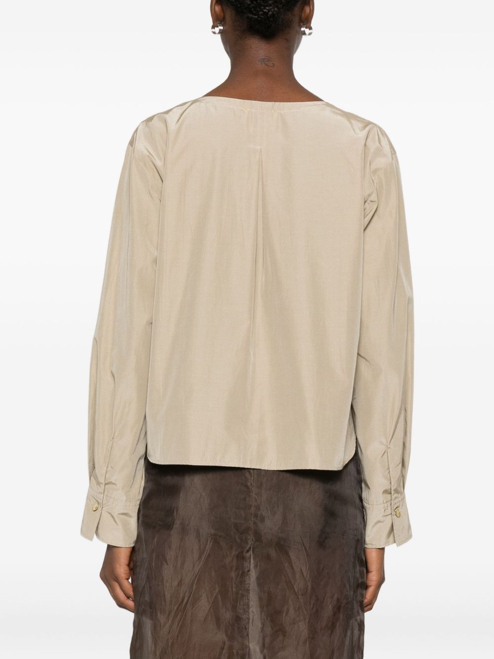 Forte Shirts Beige Polyester Cotton