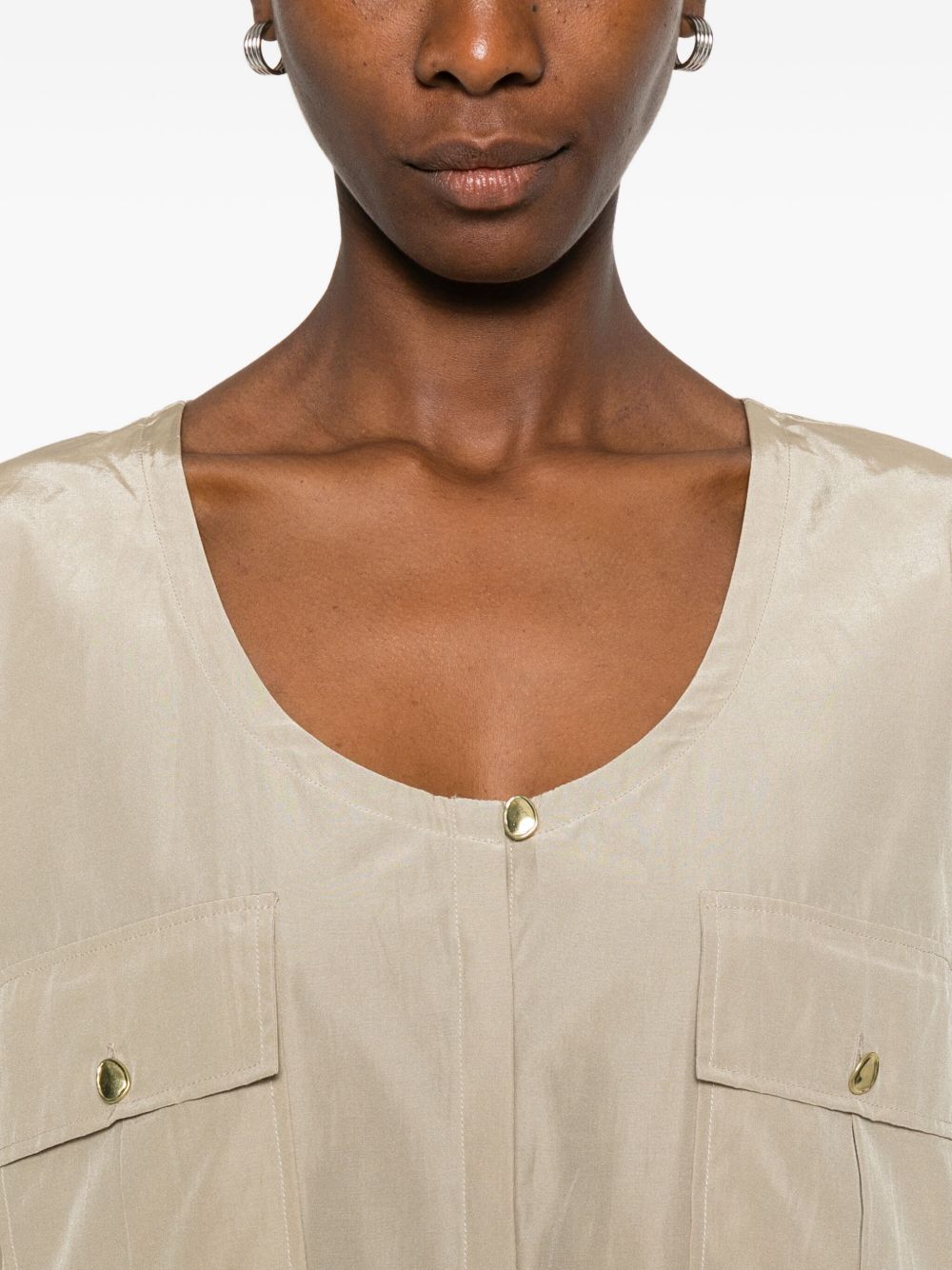 Forte Shirts Beige Polyester Cotton