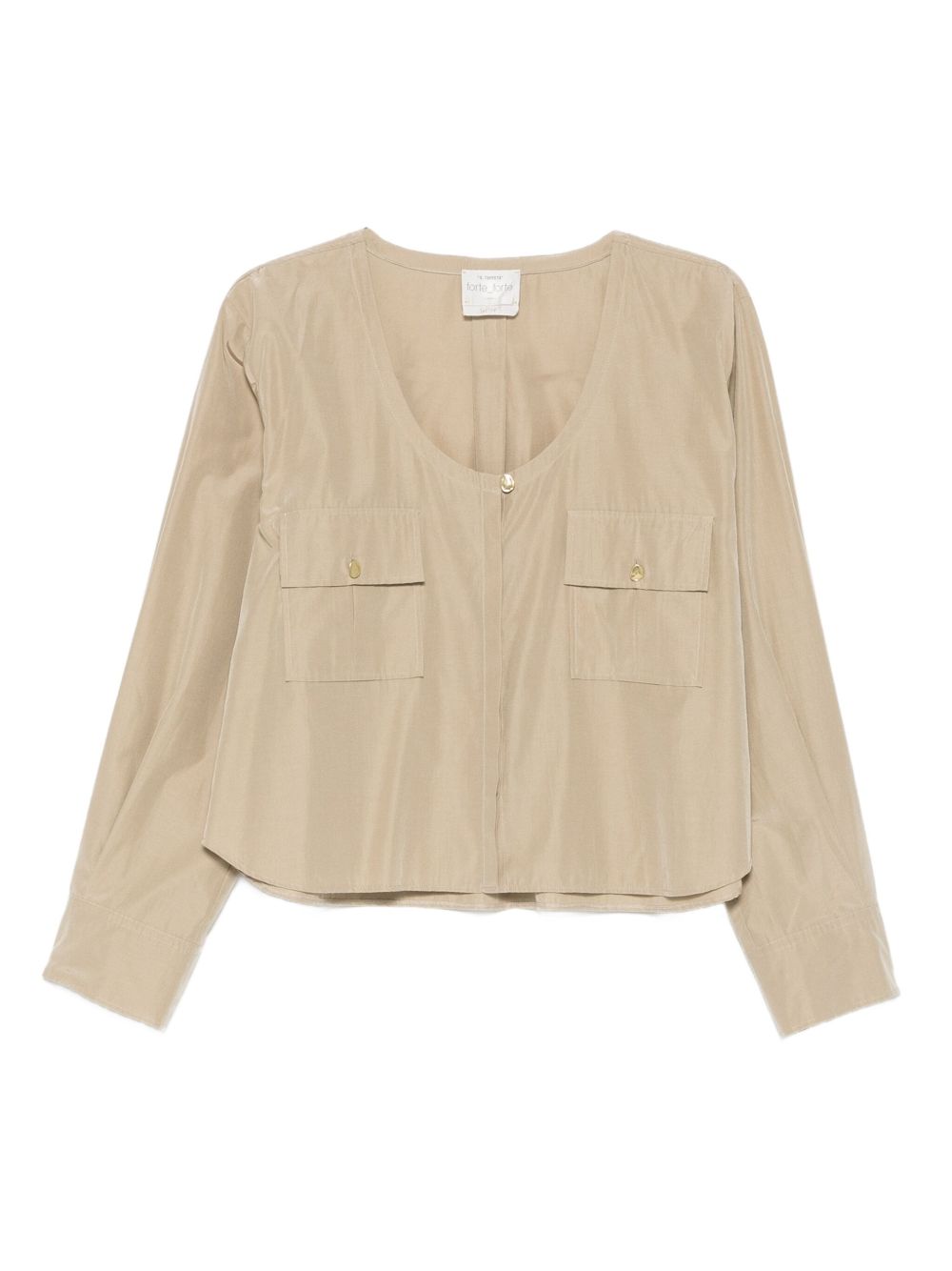 Forte Shirts Beige Polyester Cotton