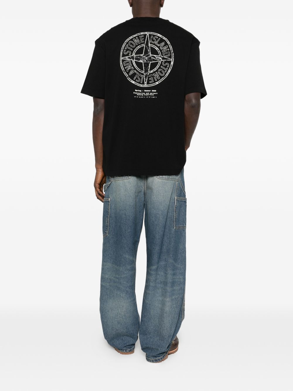 Stone Island T-Shirts And Polos Black Cotone