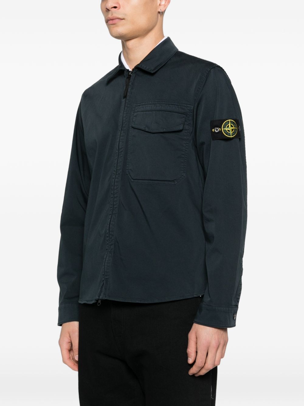 Stone Island Shirts Blue Elastan