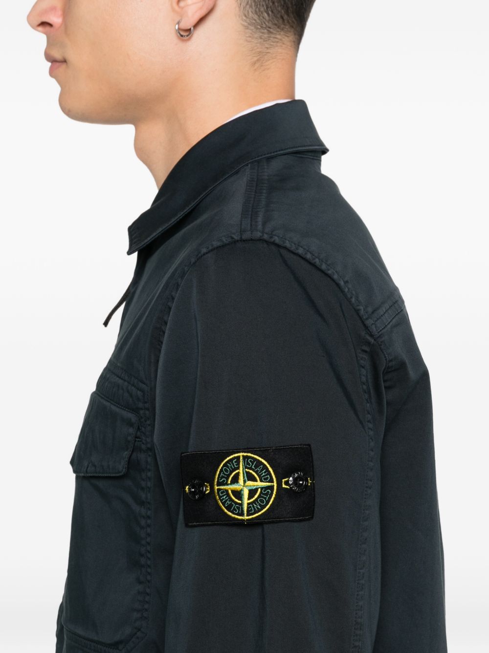 Stone Island Shirts Blue Elastan