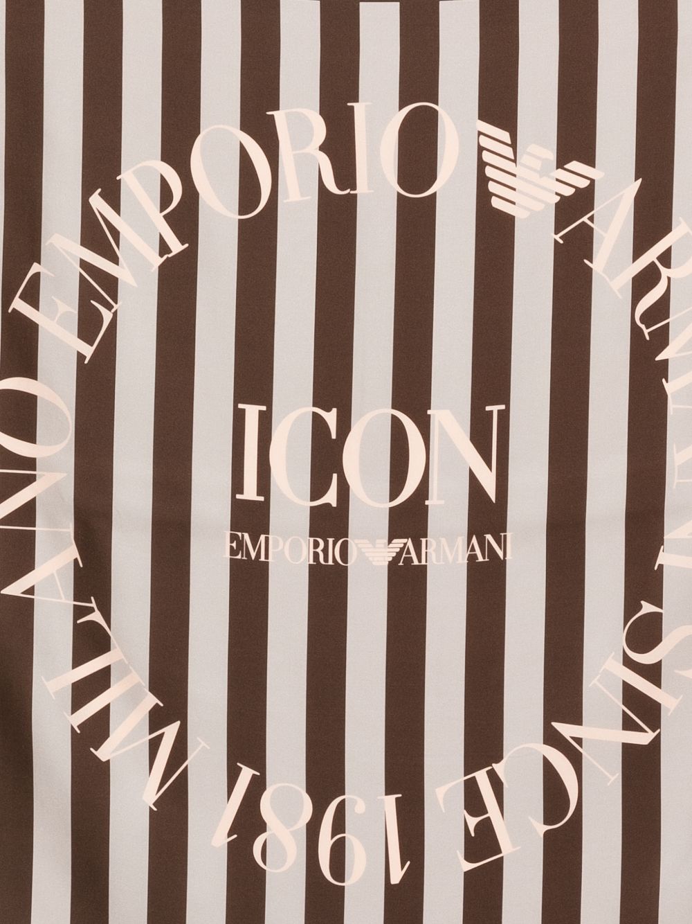 EMPORIO ARMANI CAPSULE PRE Scarfs Brown Silk