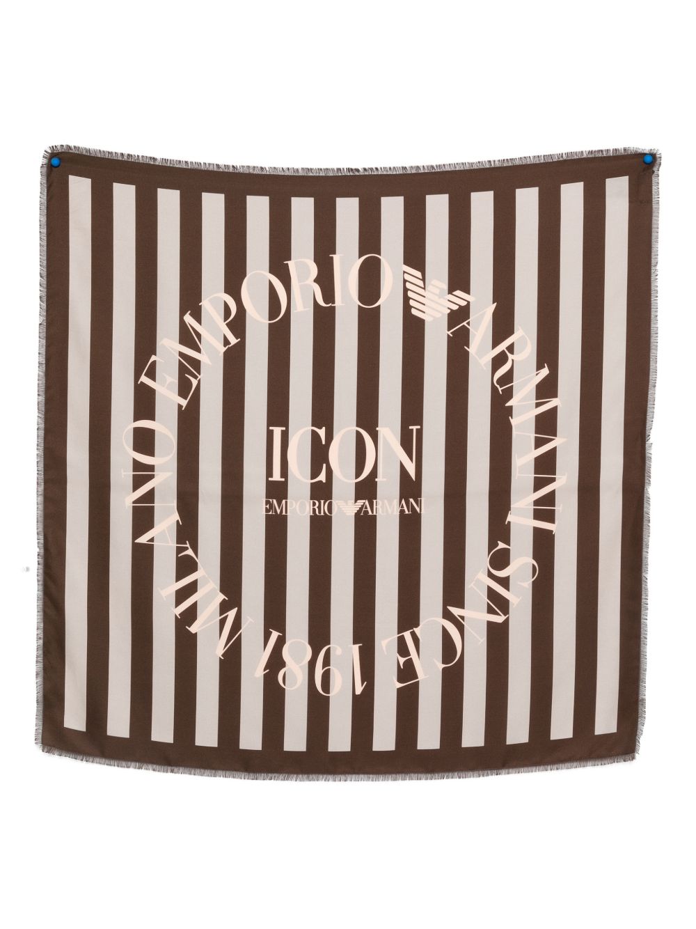 EMPORIO ARMANI CAPSULE PRE Scarfs Brown Silk