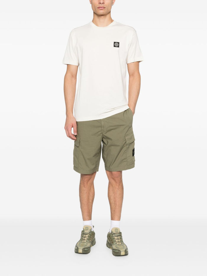 Stone Island Shorts Green Cotone