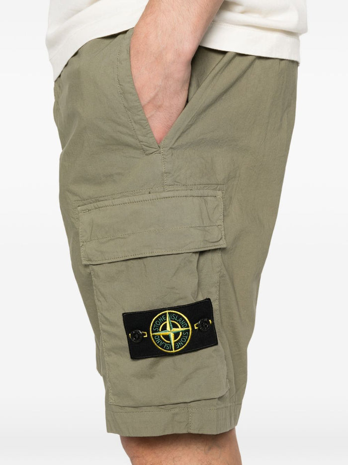 Stone Island Shorts Green Cotone